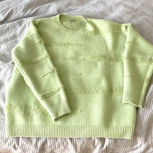 Large oversized cozy sweater - lime green